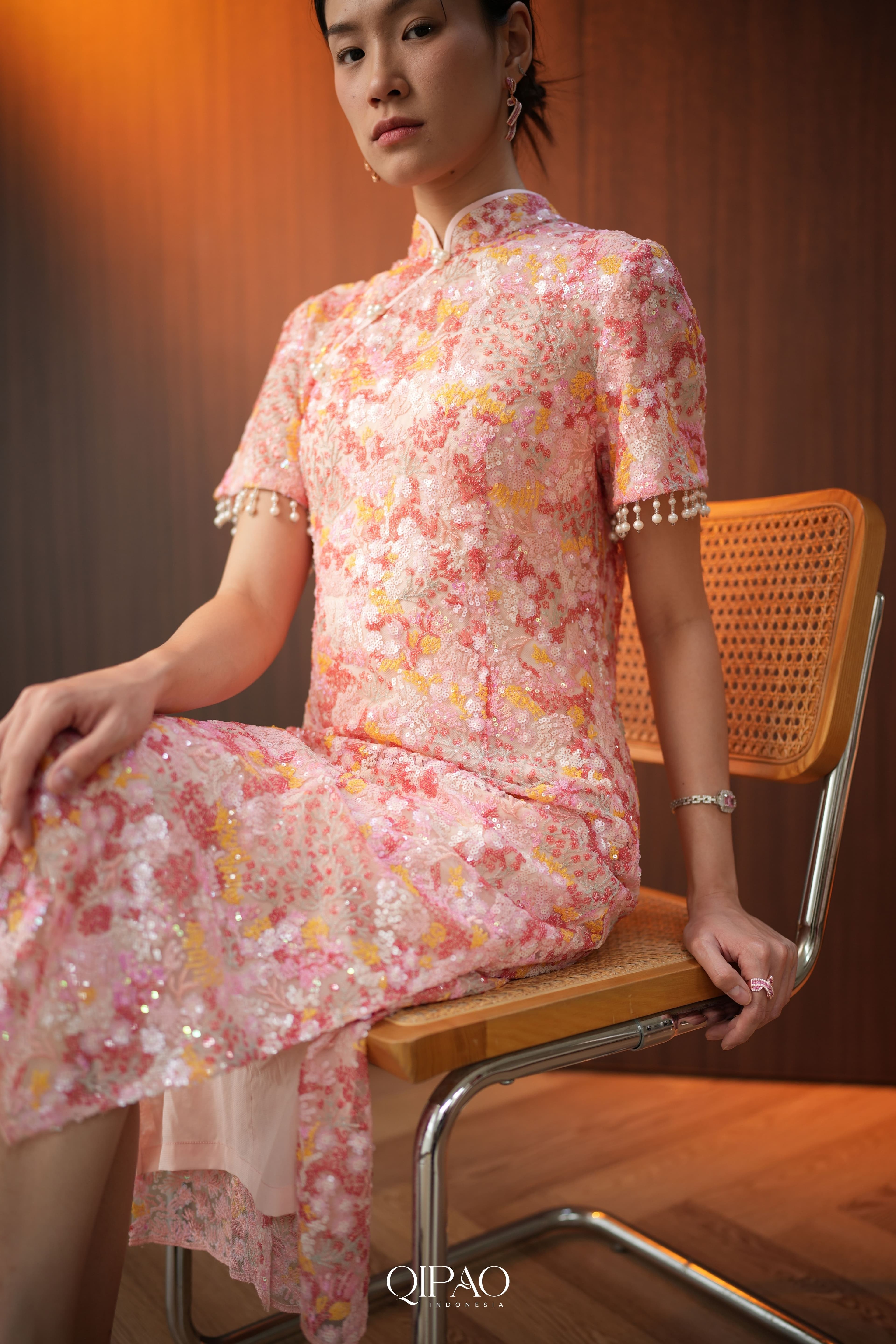 Rose Fleur Lace Midi Dress - 3