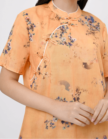 Dragon Yellow Ramie Dress - Image 3