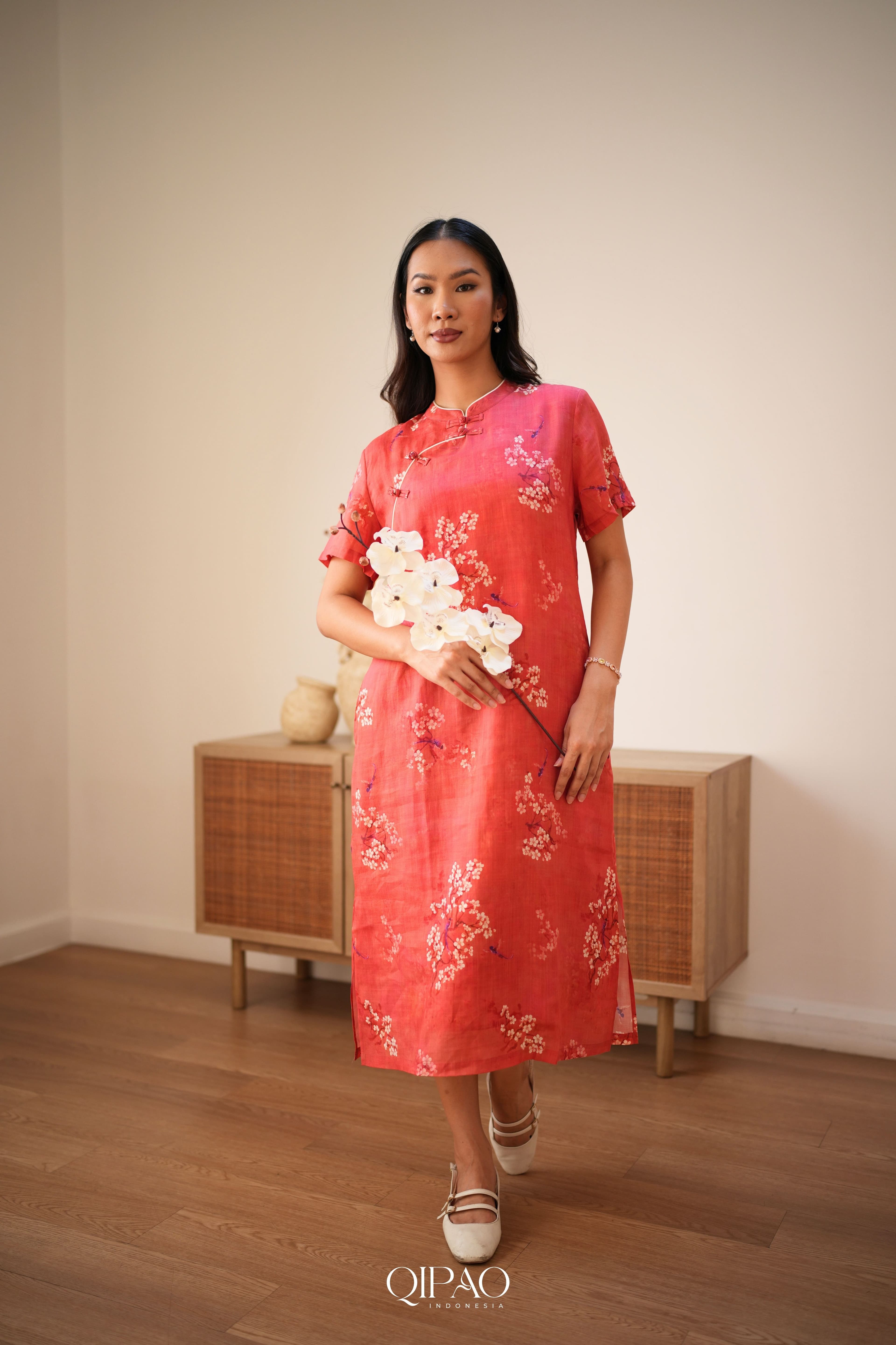Classic Red Rose Dress - 1