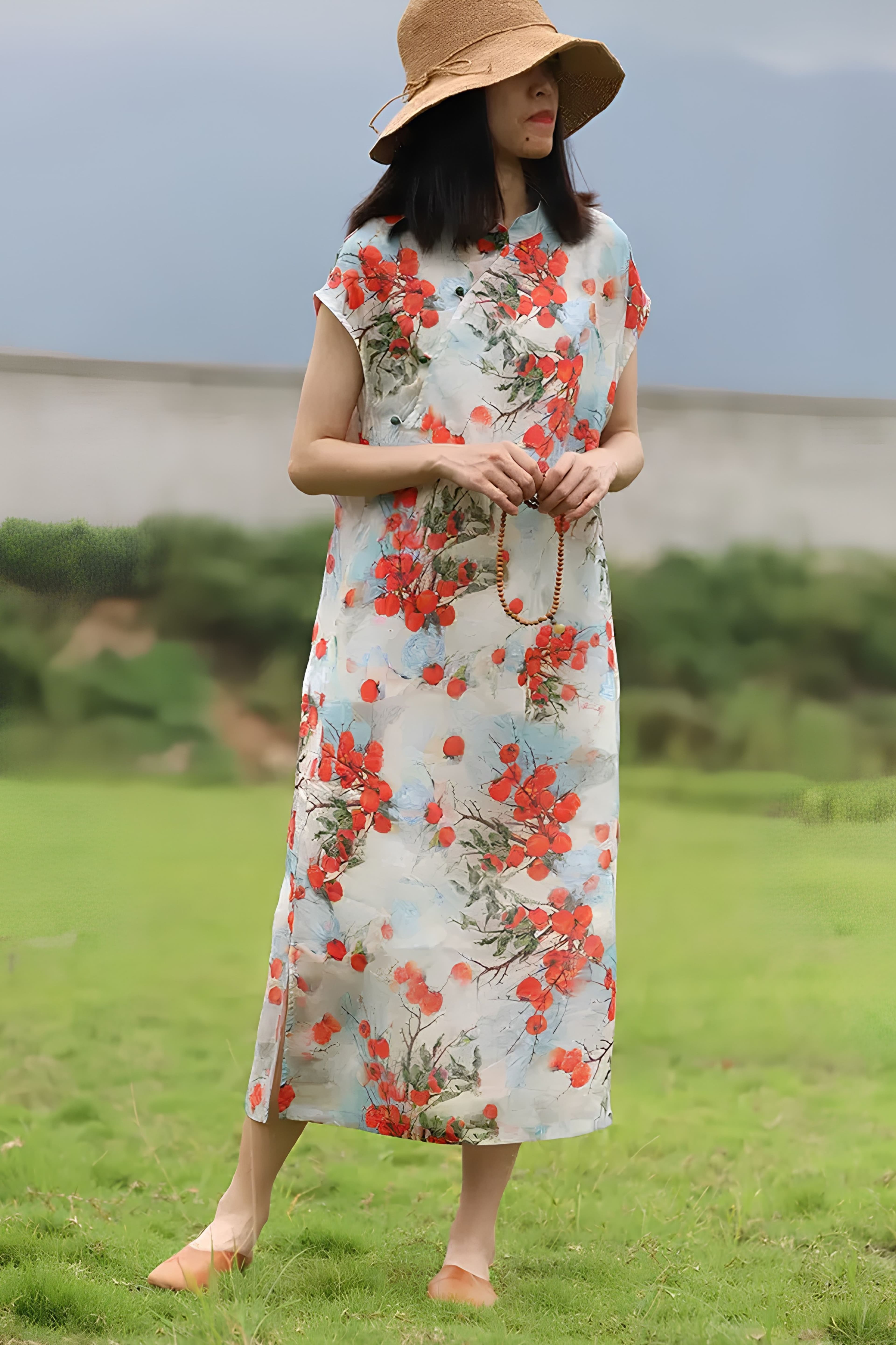 Camellia Rouge Midi Dress - 2