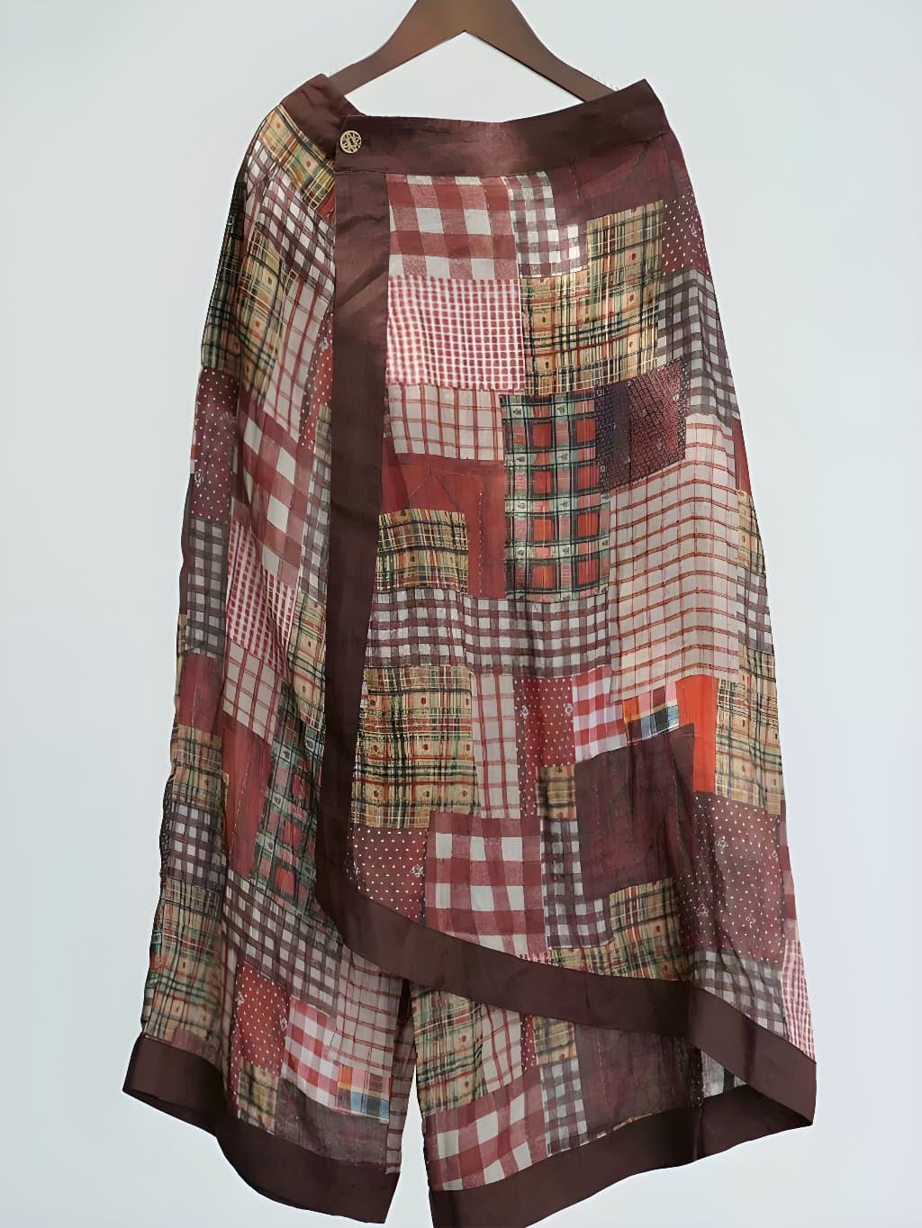 Clarisse Tartan Patchwork Qipao Skirt - 1