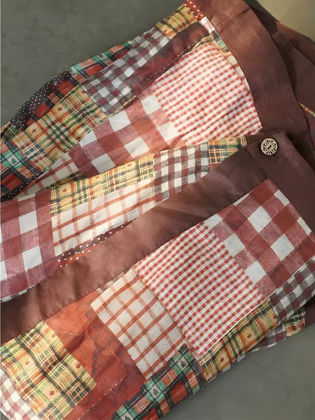 Clarisse Tartan Patchwork Qipao Skirt - 3
