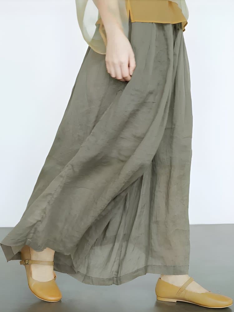 Elara Linen Flow Pants - 1